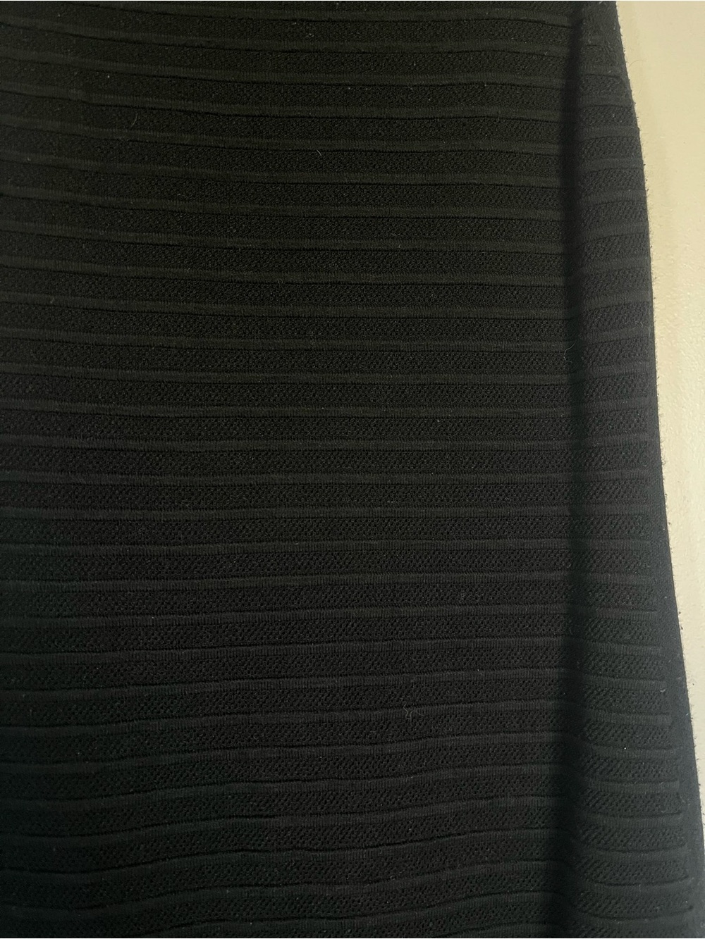Knit Sleeveless Black Shift Dress - Picture 3 of 5
